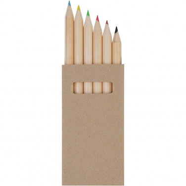Logo trade promotional item photo of: Ayola 6-piece coloured pencil set